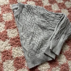 Cropped Cable Sweater